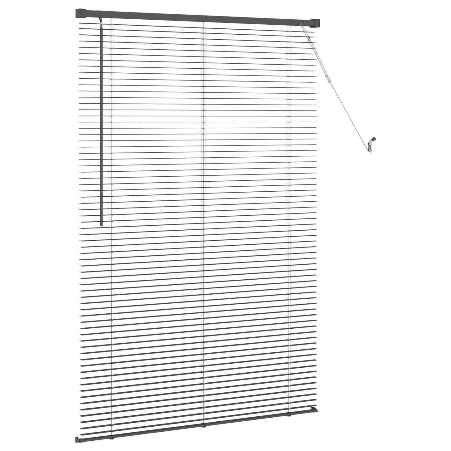 vidaXL Βενετσιάνικη Σκίαση Ασημί Γκρι 150 x 100 cm PVC