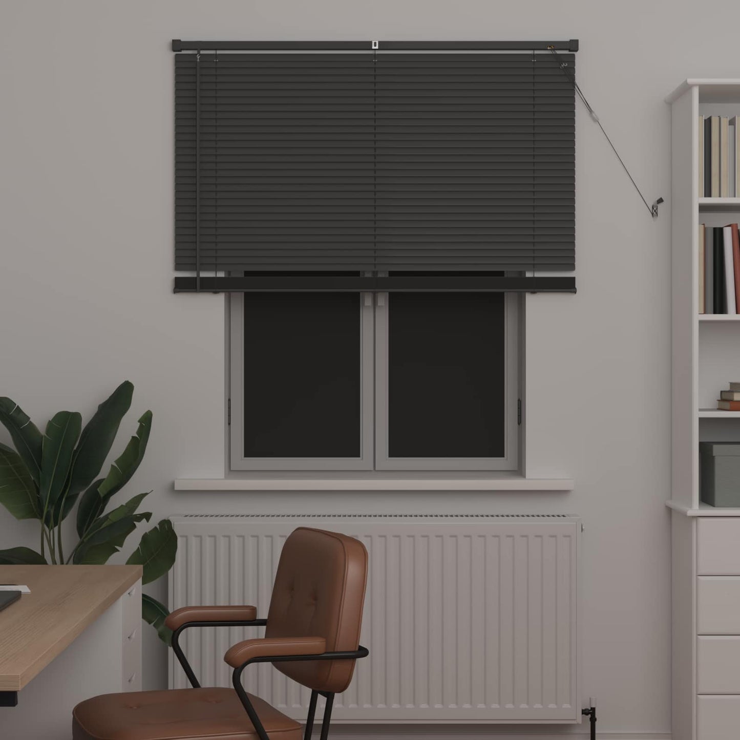 vidaXL Βενετσιάνικη Σκίαση Ασημί Γκρι 150 x 120 cm PVC