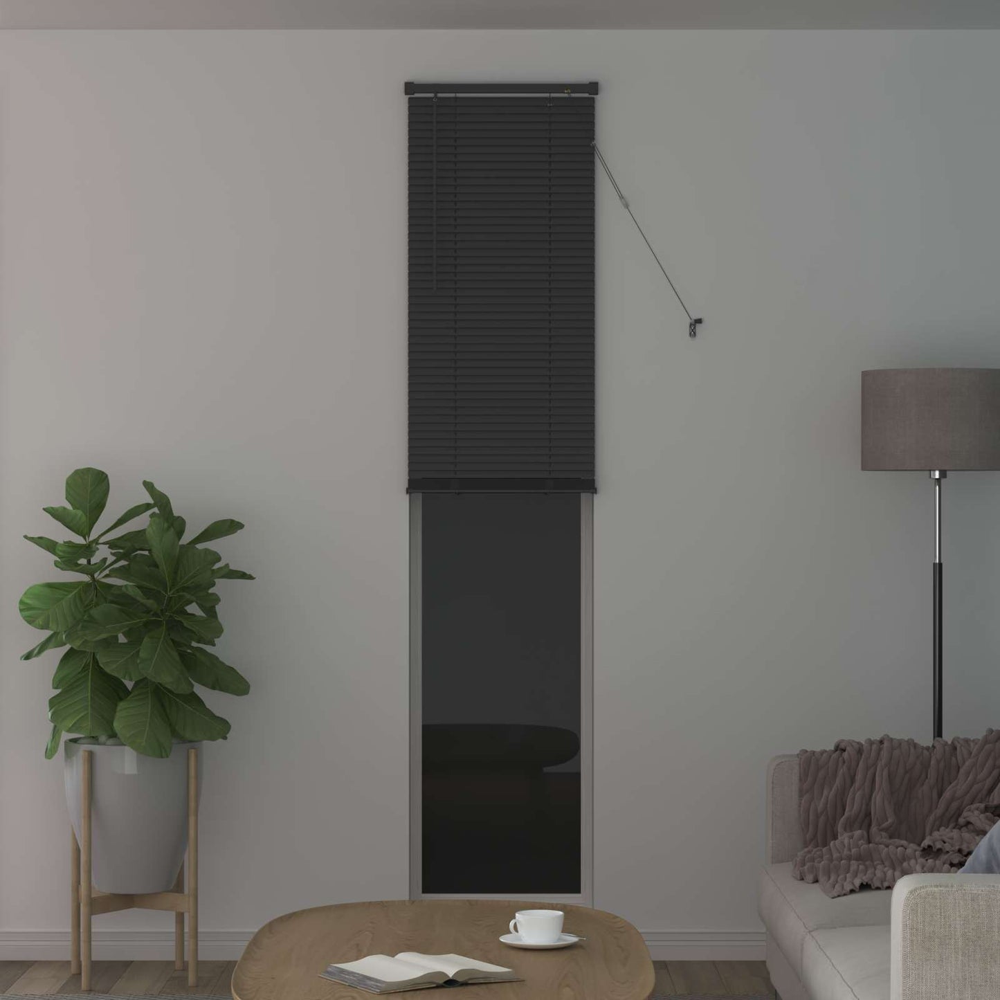 vidaXL Βενετσιάνικη Σκίαση Ασημί Γκρι 213 x 40 εκ PVC