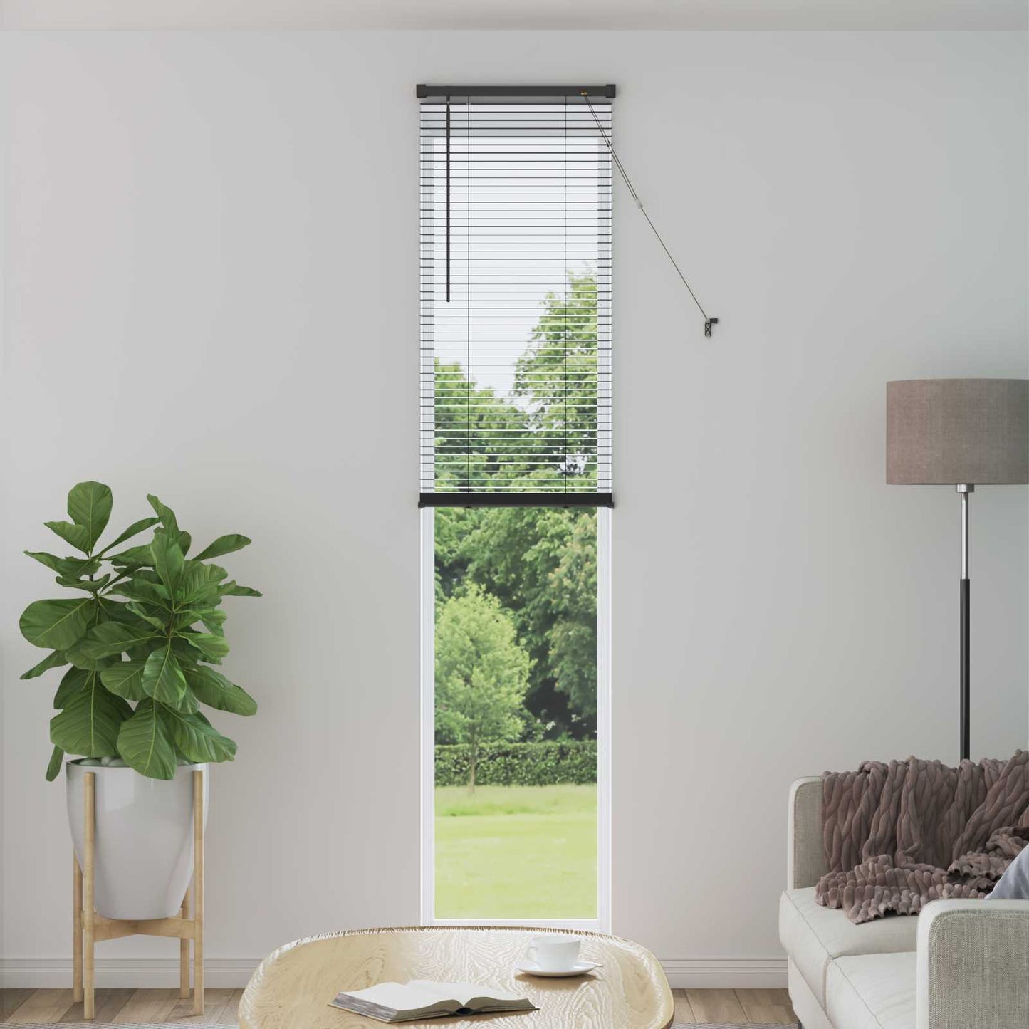 vidaXL Βενετσιάνικη Σκίαση Ασημί Γκρι 213 x 50 εκ PVC