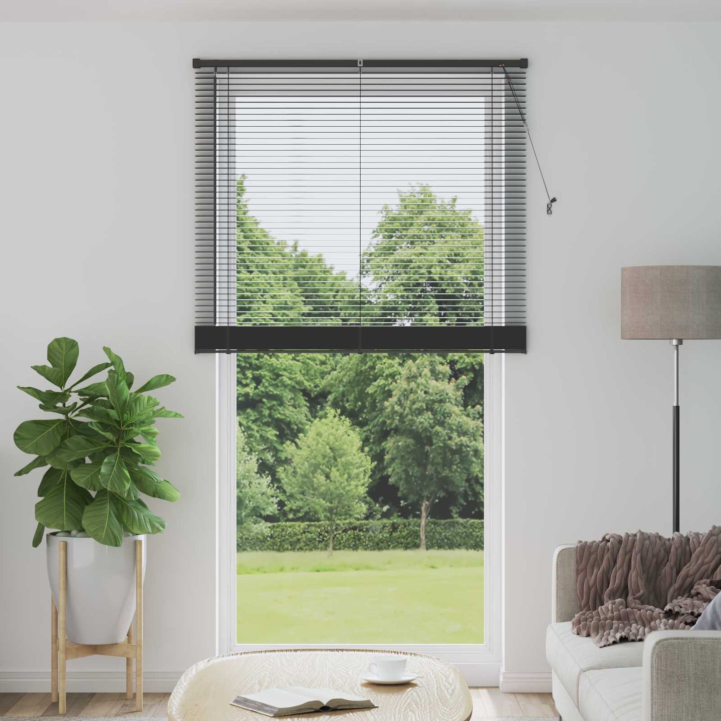 vidaXL Βενετσιάνικη Σκίαση Ασημί Γκρι 213 x 110 εκ PVC