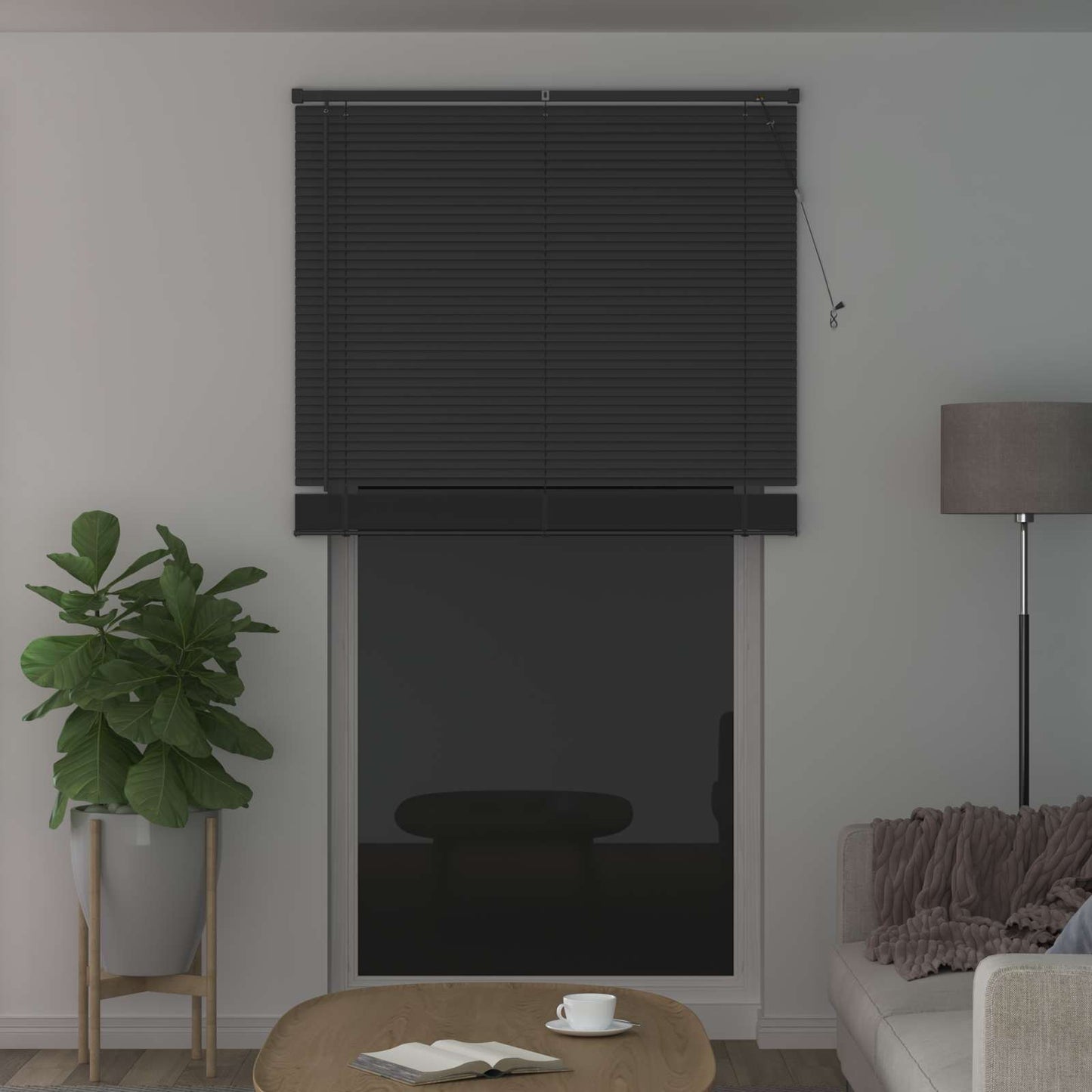 vidaXL Βενετσιάνικη Σκίαση Ασημί Γκρι 213 x 120 εκ PVC
