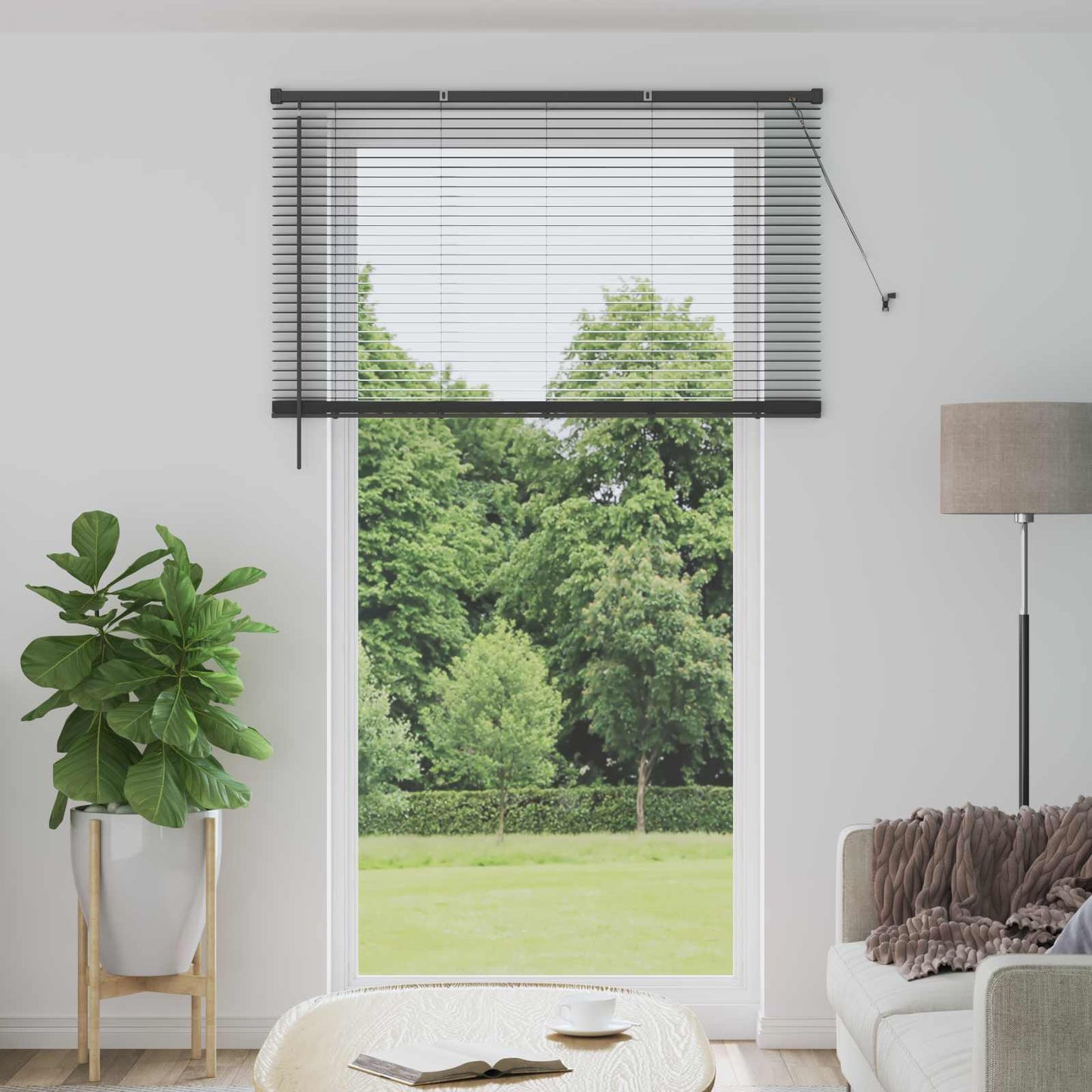 vidaXL Βενετσιάνικη Σκίαση Ασημί Γκρι 213 x 160 εκ PVC