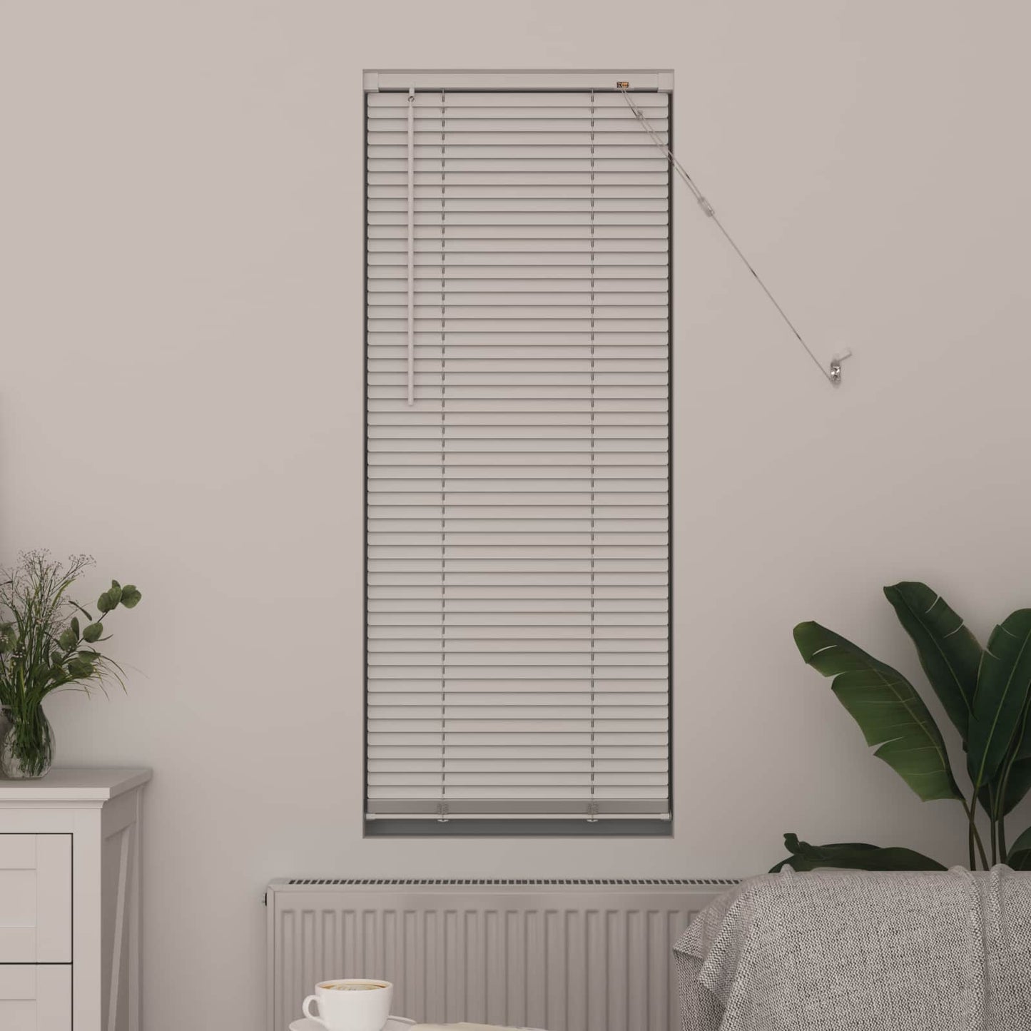 vidaXL Βενετσιάνικη Σκίαση Λευκός 150 x 50 cm PVC