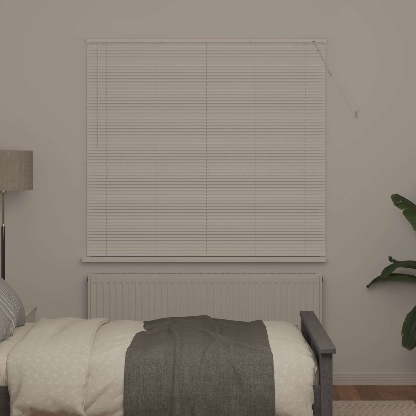 vidaXL Βενετσιάνικη Σκίαση Λευκός 150 x 130 εκ PVC