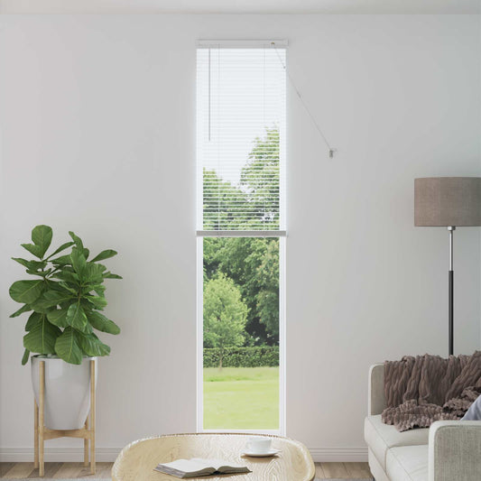 vidaXL Βενετσιάνικη Σκίαση Λευκός 213 x 40 εκ PVC