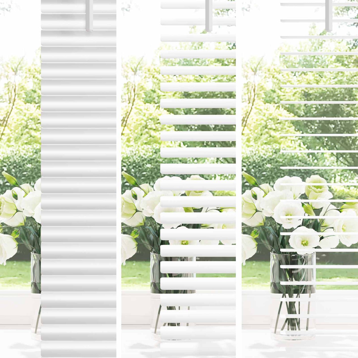 vidaXL Βενετσιάνικη Σκίαση Λευκός 213 x 110 εκ PVC