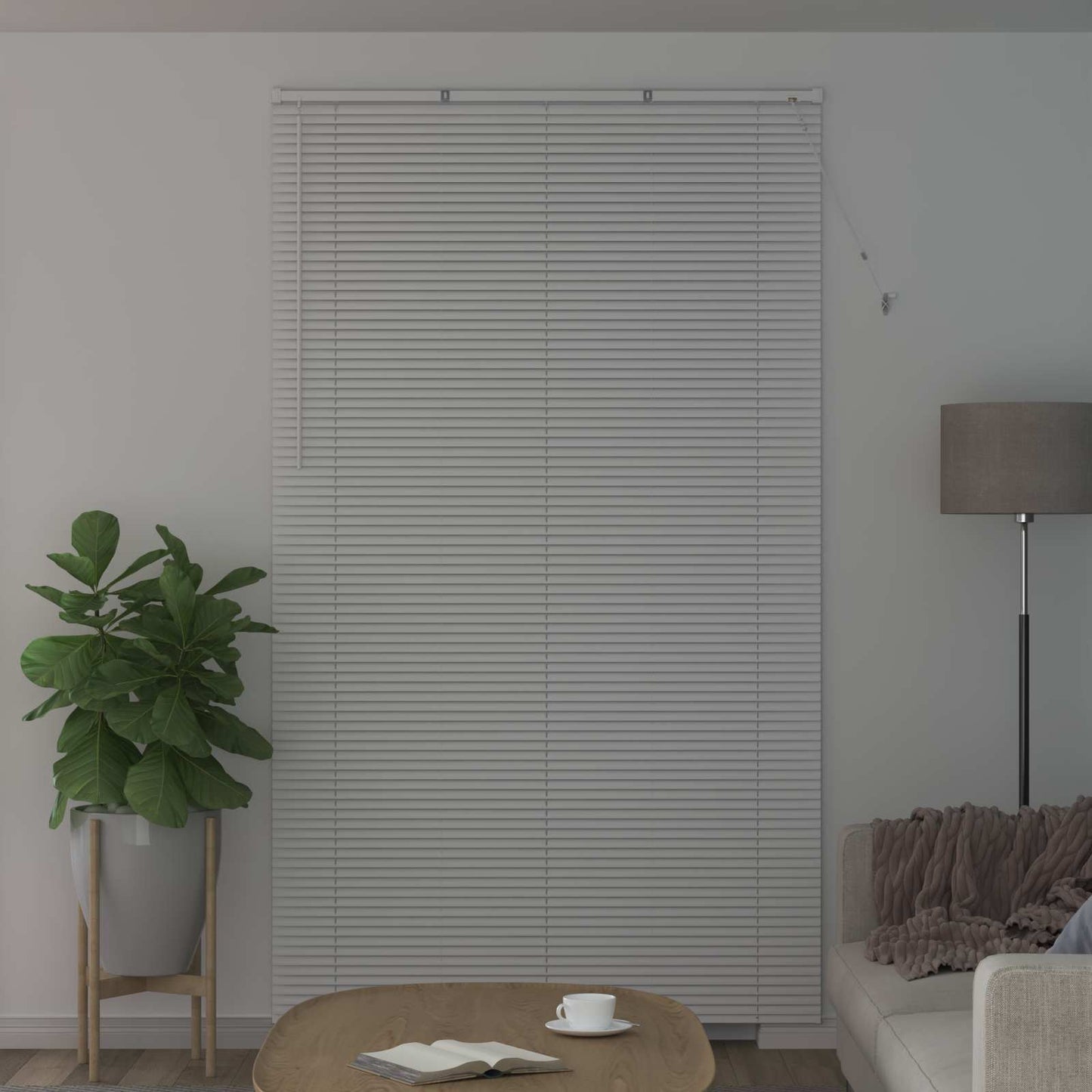 vidaXL Βενετσιάνικη Σκίαση Λευκός 213 x 130 εκ PVC