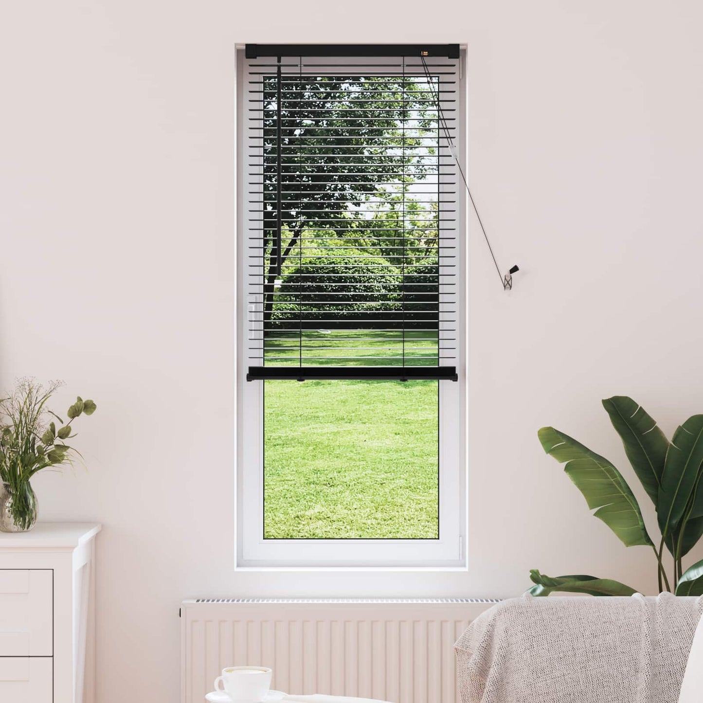 vidaXL Βενετσιάνικη Σκίαση Μαύρο 150 x 50 cm PVC