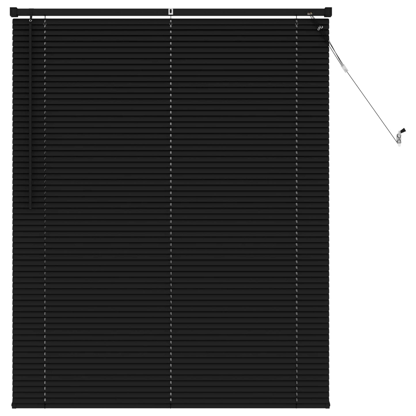 vidaXL Βενετσιάνικη Σκίαση Μαύρο 150 x 110 εκ PVC