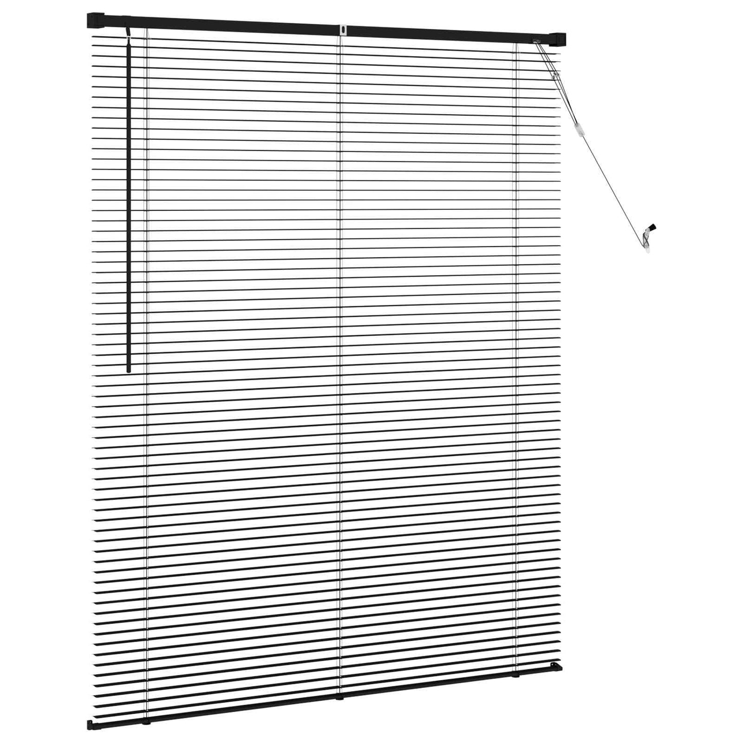 vidaXL Βενετσιάνικη Σκίαση Μαύρο 150 x 120 cm PVC