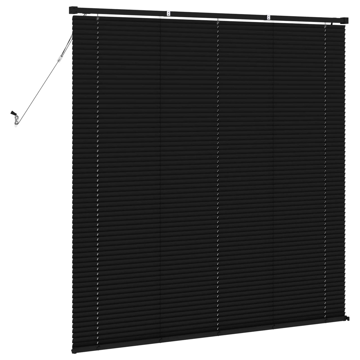 vidaXL Βενετσιάνικη Σκίαση Μαύρο 150 x 140 εκ. PVC