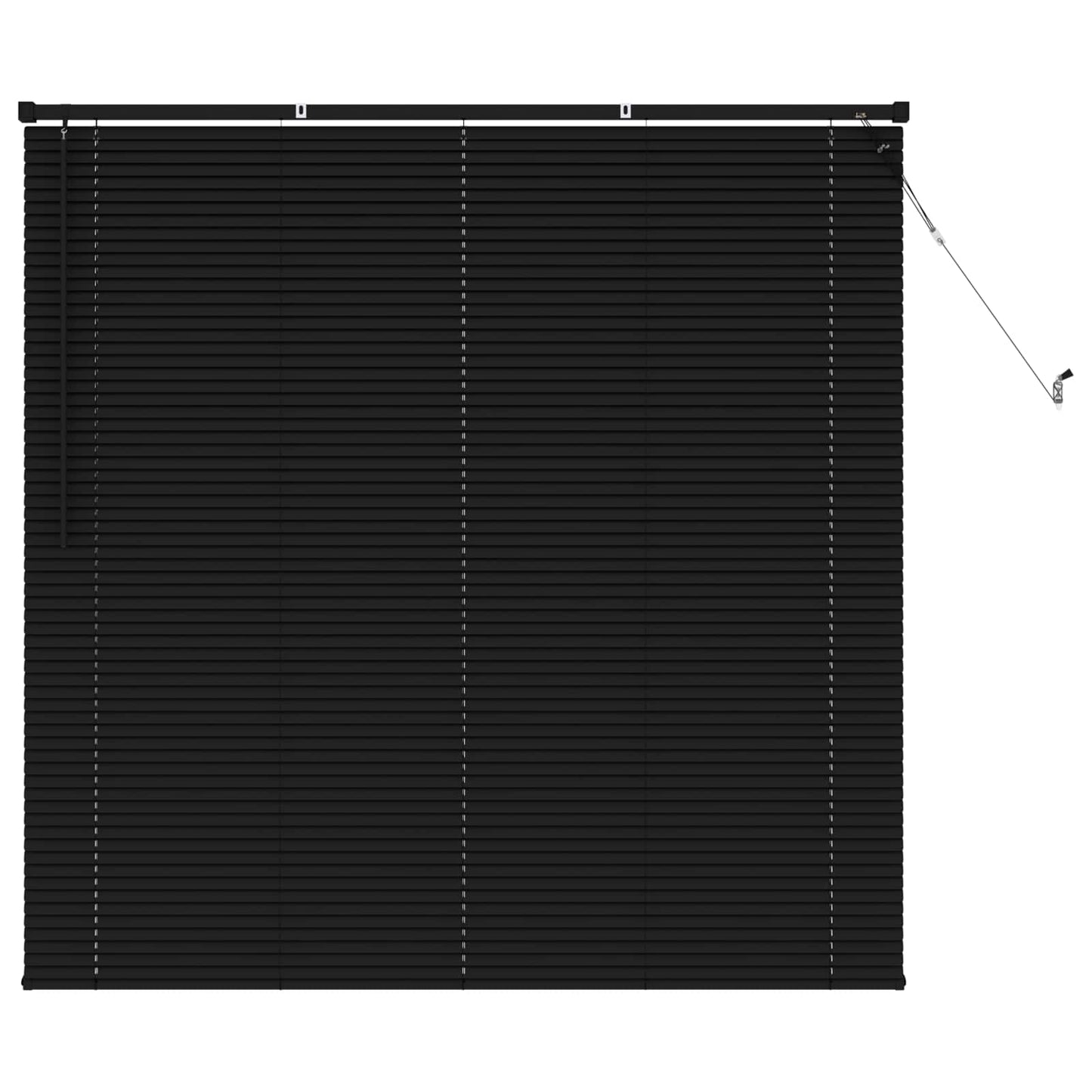 vidaXL Βενετσιάνικη Σκίαση Μαύρο 150 x 140 εκ. PVC