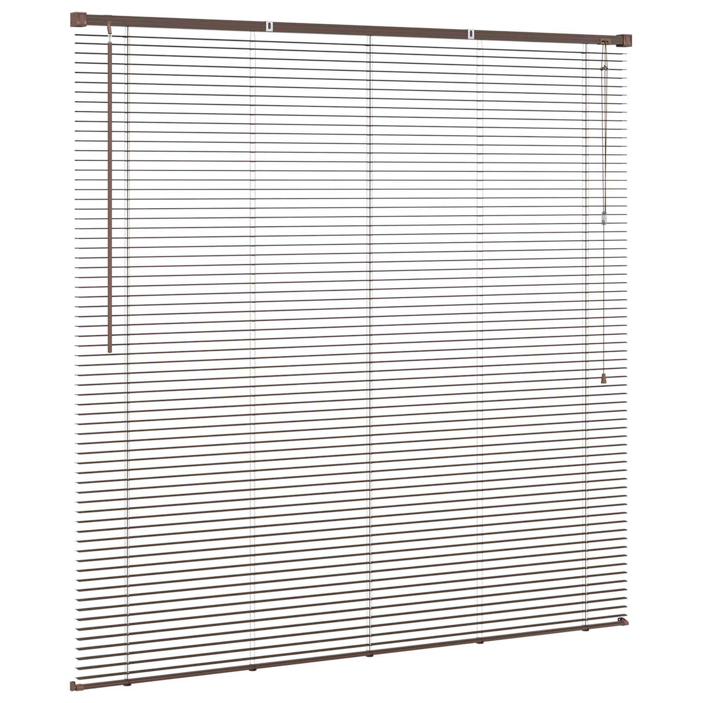 vidaXL Βενετσιάνικη Σκίαση Σκούρο Καφέ 160 x 150 cm 25 mm PVC