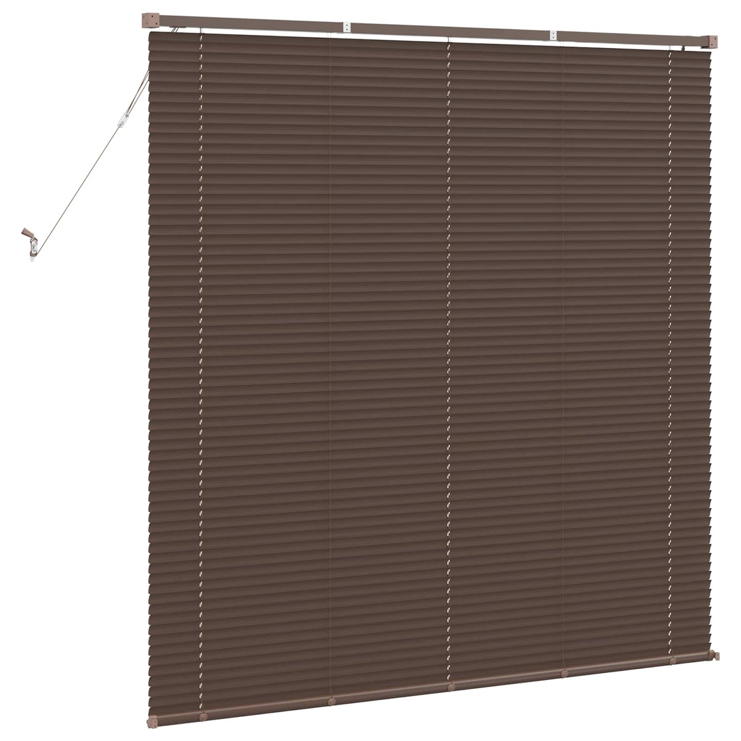 vidaXL Βενετσιάνικη Σκίαση Σκούρο Καφέ 160 x 150 cm 25 mm PVC