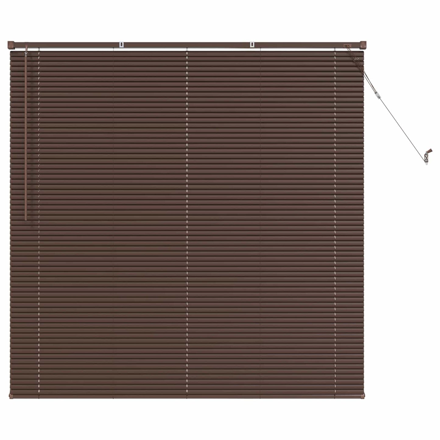 vidaXL Βενετσιάνικη Σκίαση Σκούρο Καφέ 160 x 150 cm 25 mm PVC