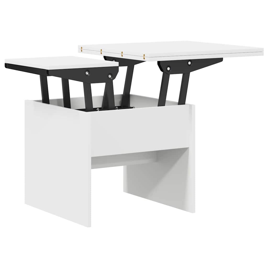 vidaXL Τραπεζάκι σαλονιού Λευκό 55 x 54,5 x 45 εκ Επεξεργασμένο ξύλο