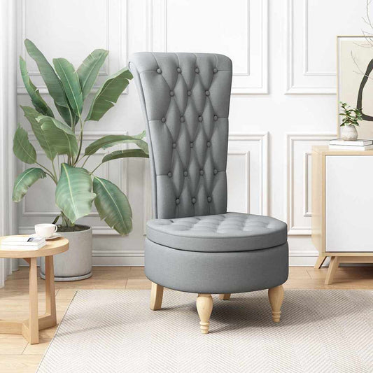 vidaXL Καναπέ με κουβέρτα Ανοιχτό γκρι 56,5 x 70 x 110 εκ ύφασμα