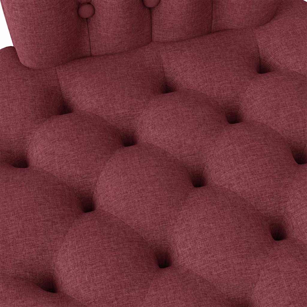 vidaXL Καναπέ με κουβέρτα Κόκκινο 56,5 x 70 x 110 εκ ύφασμα