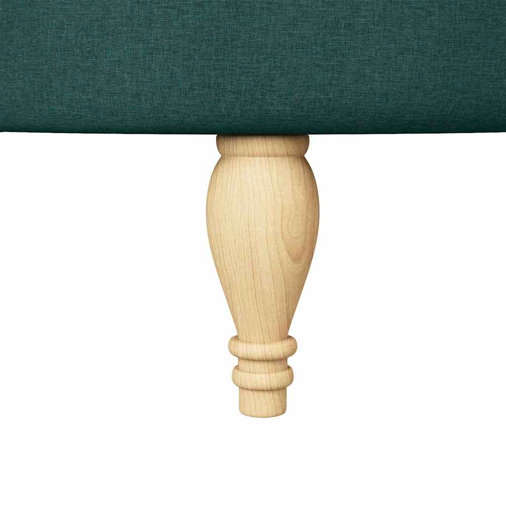 vidaXL Καναπέ με κουβέρτα Σκούρο Πράσινο 56,5 x 70 x 110 εκ ύφασμα