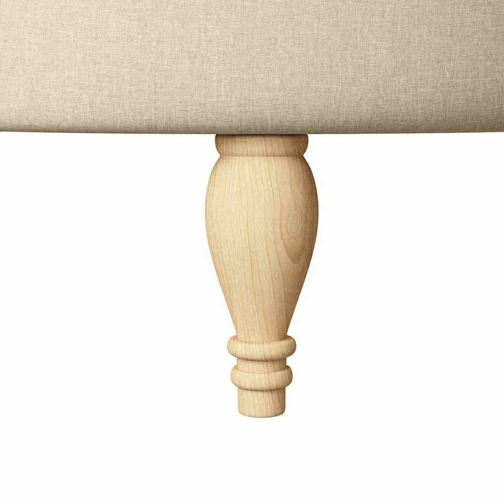 vidaXL Καναπέ με κουβέρτα Κρεμ 56,5 x 70 x 110 εκ ύφασμα