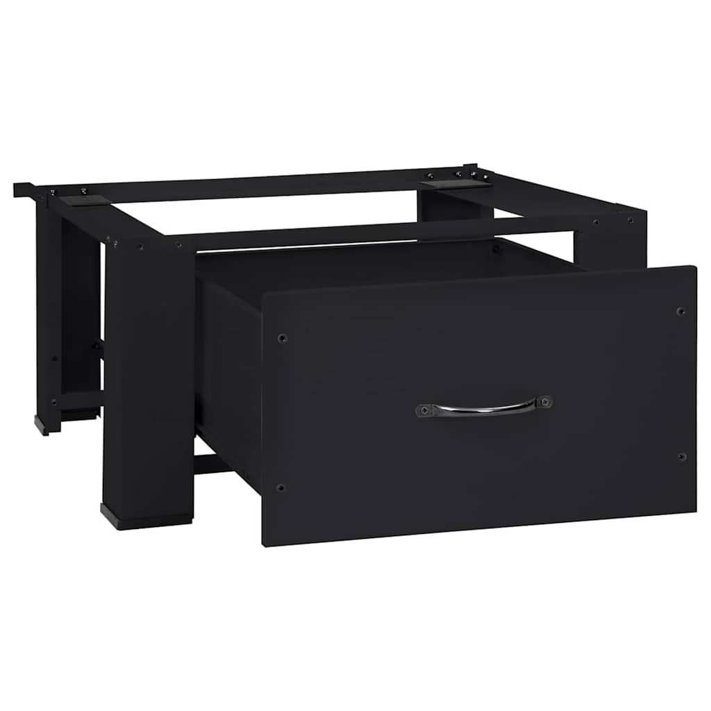 vidaXL Βάση Πλυντηρίου Ρούχων Μαύρο 64 x 55 x 32,5 εκ Ατσάλι