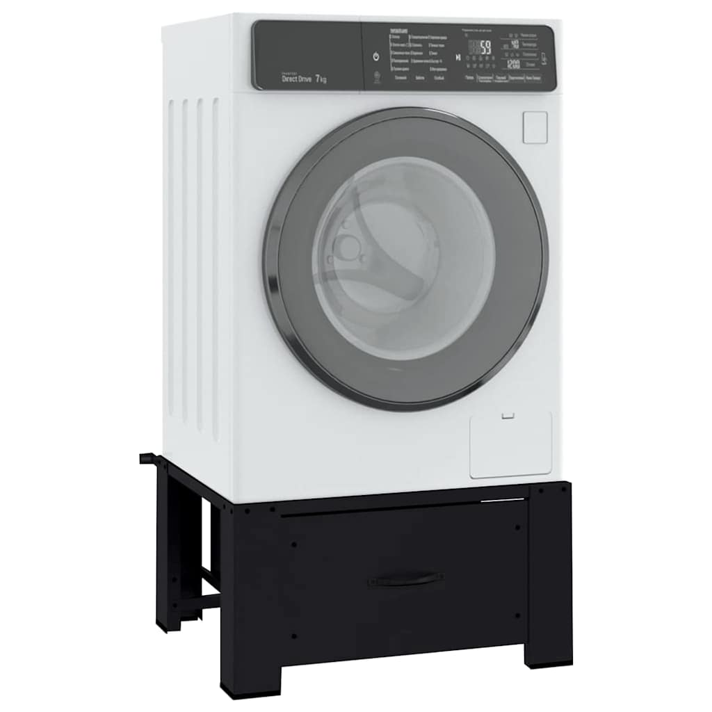 vidaXL Βάση Πλυντηρίου Ρούχων Μαύρο 64 x 55 x 32,5 εκ Ατσάλι