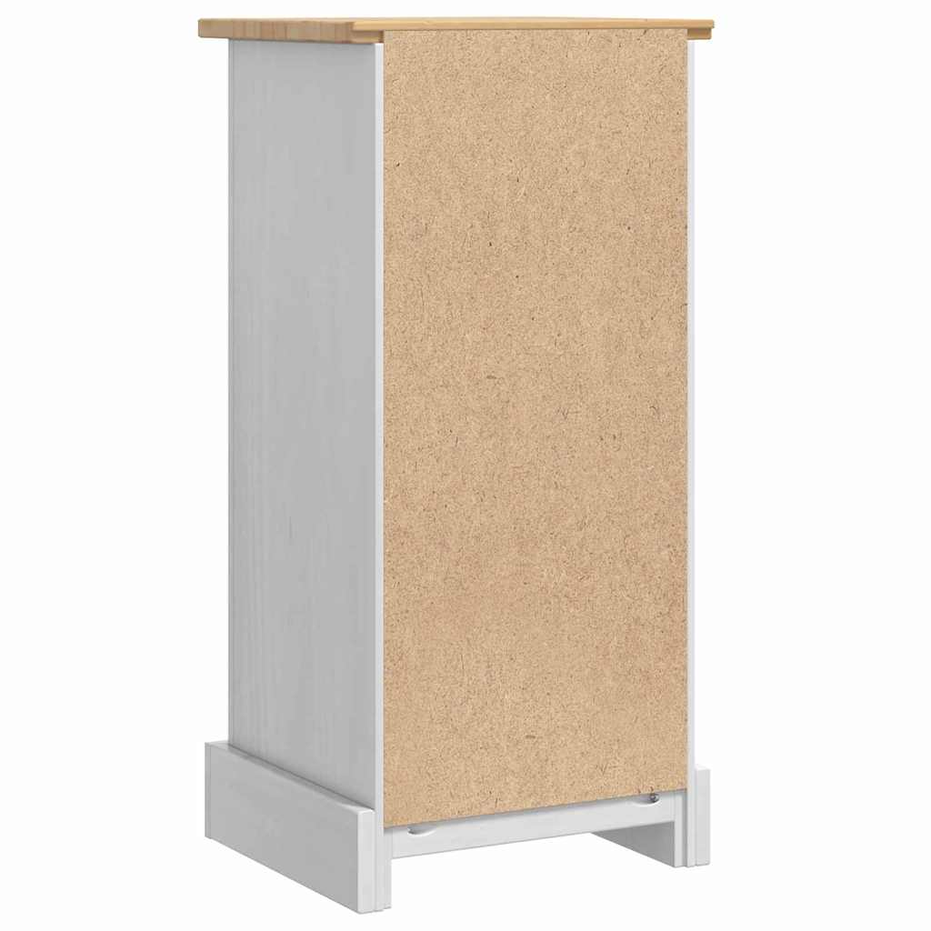vidaXL Κομοδίνο Λευκό 35 x 32,5 x 74 εκ. Στερεά ξυλεία πεύκου