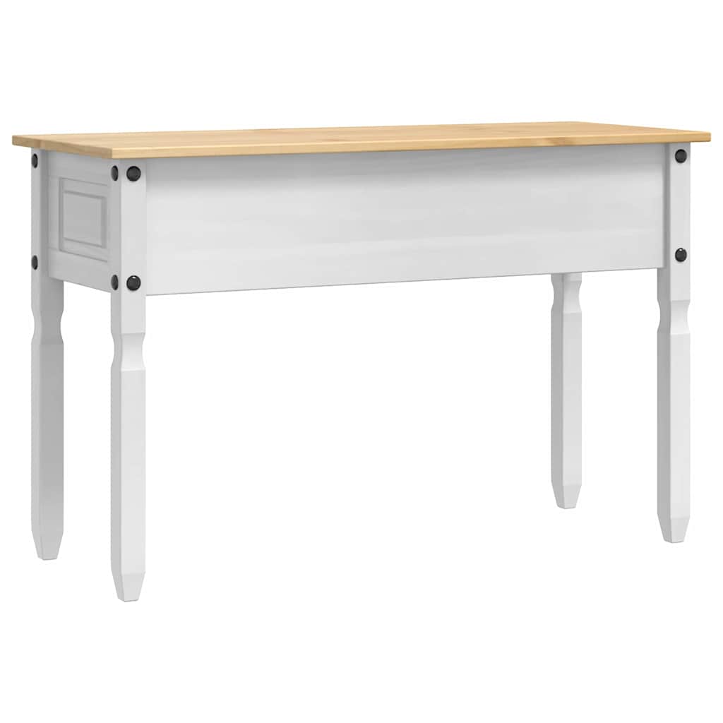 vidaXL End Table Corona Λευκό 115 x 46 x 73 εκ Στερεά ξυλεία πεύκου