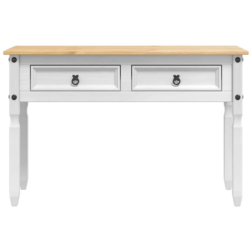vidaXL End Table Corona Λευκό 115 x 46 x 73 εκ Στερεά ξυλεία πεύκου