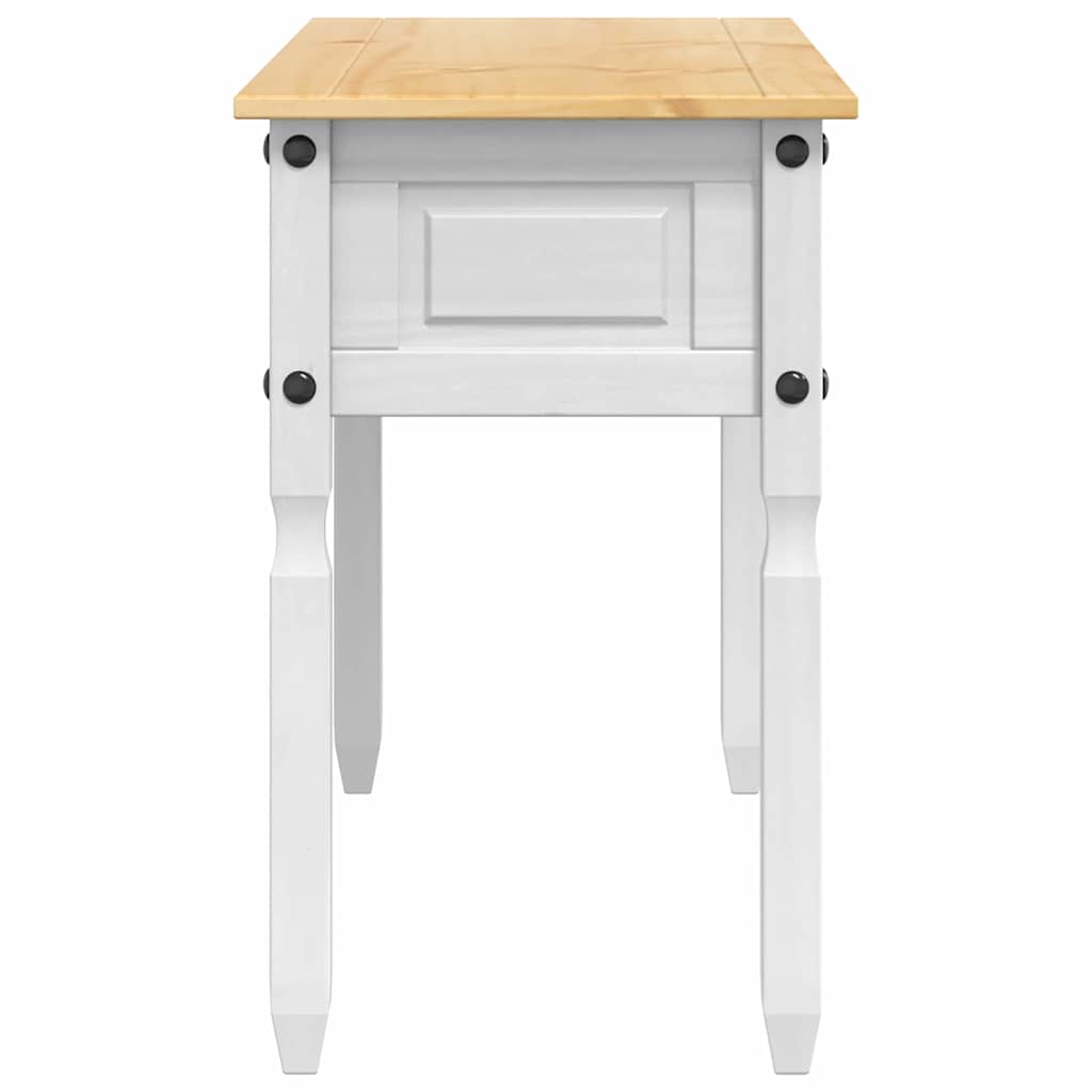 vidaXL End Table Corona Λευκό 115 x 46 x 73 εκ Στερεά ξυλεία πεύκου
