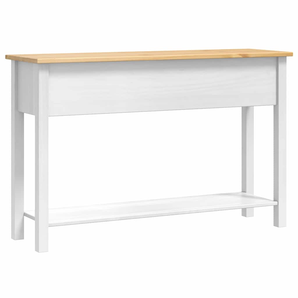 vidaXL End Table Corona Λευκό 114 x 34,5 x 73 εκ. Στερεά ξυλεία πεύκου
