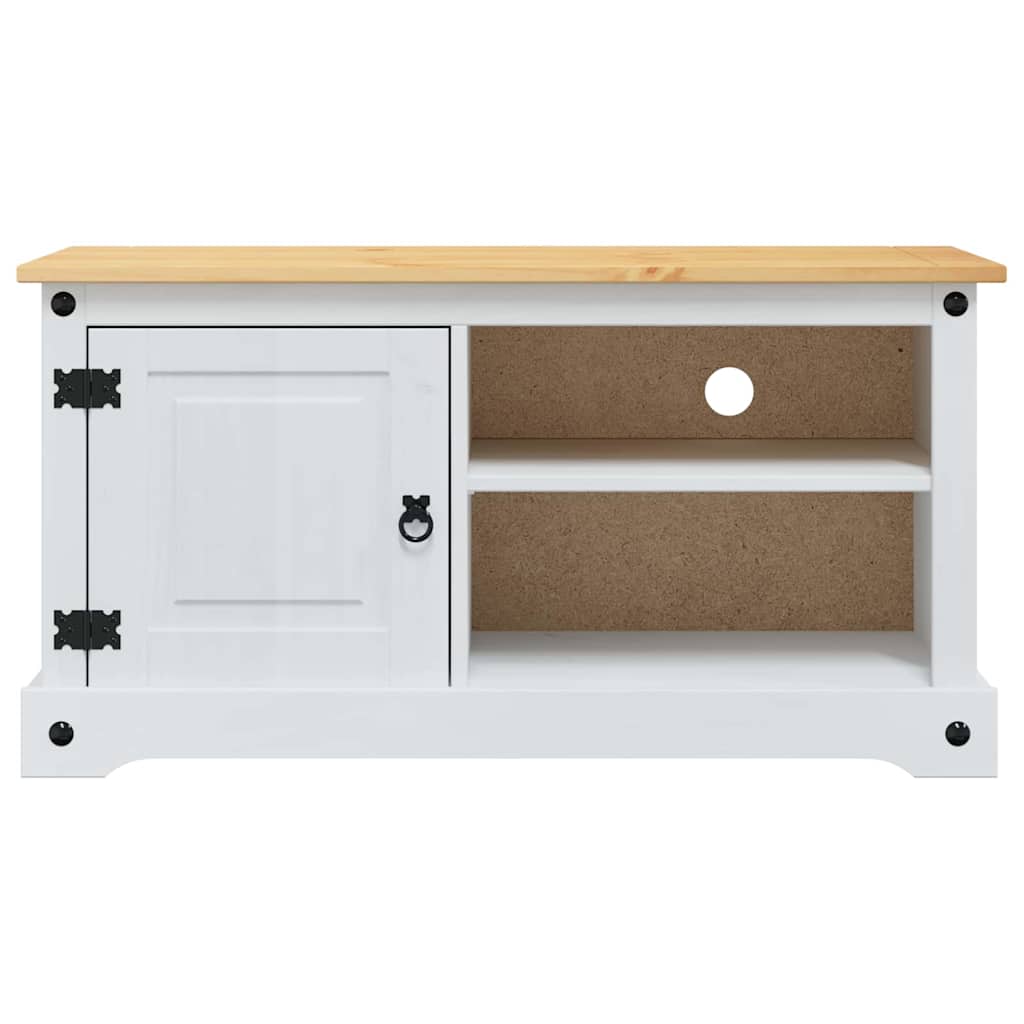 vidaXL Ντουλάπι TV Corona Λευκό 100 x 40 x 52 εκ. Στερεά ξυλεία πεύκου
