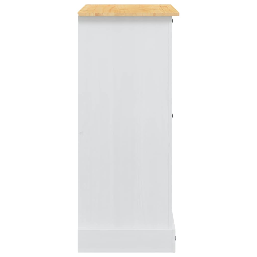 vidaXL Αποθηκευτικές Κάσες Λευκό 92 x 48 x 114 εκ Στερεό ξύλο πεύκου