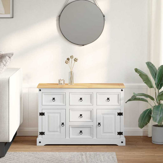 vidaXL Αποθηκευτικές Κάσες με συρτάρι Corona Λευκό 112 x 40 x 75 εκ.