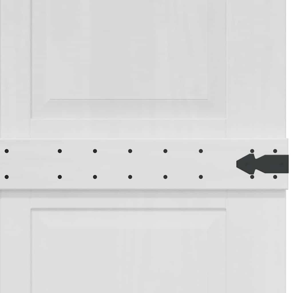 vidaXL Πόρτα αχυρώνα Corona 80 x 210 cm Μασίφ Ξύλο Πεύκου