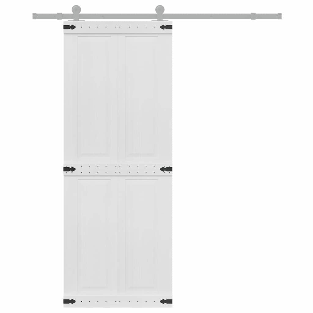 vidaXL Πόρτα αχυρώνα Corona 80 x 210 cm Μασίφ Ξύλο Πεύκου