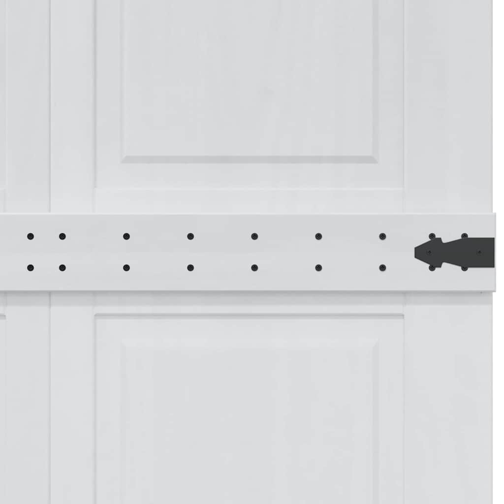 vidaXL Πόρτα αχυρώνα Corona 90 x 210 cm Μασίφ Ξύλο Πεύκου