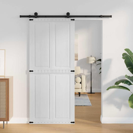vidaXL Πόρτα αχυρώνα Corona 90 x 210 cm Μασίφ Ξύλο Πεύκου
