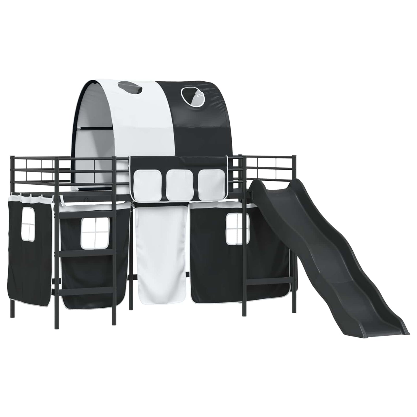 vidaXL Κρεβάτι κουκέτας για παιδιά Μαύρο 100 x 190 cm Μέταλλο