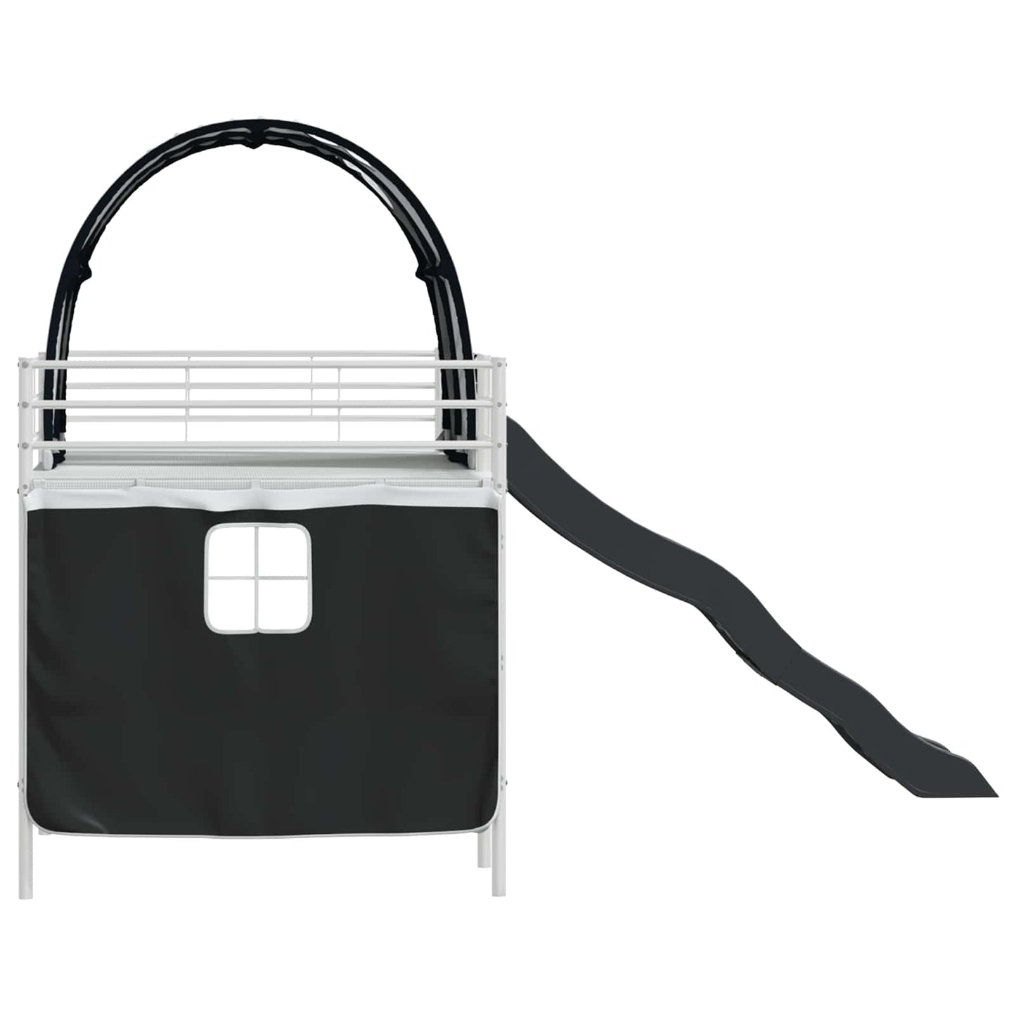 vidaXL Κρεβάτι κουκέτας για παιδιά Λευκό και Μαύρο 99,5 x 200 εκ.