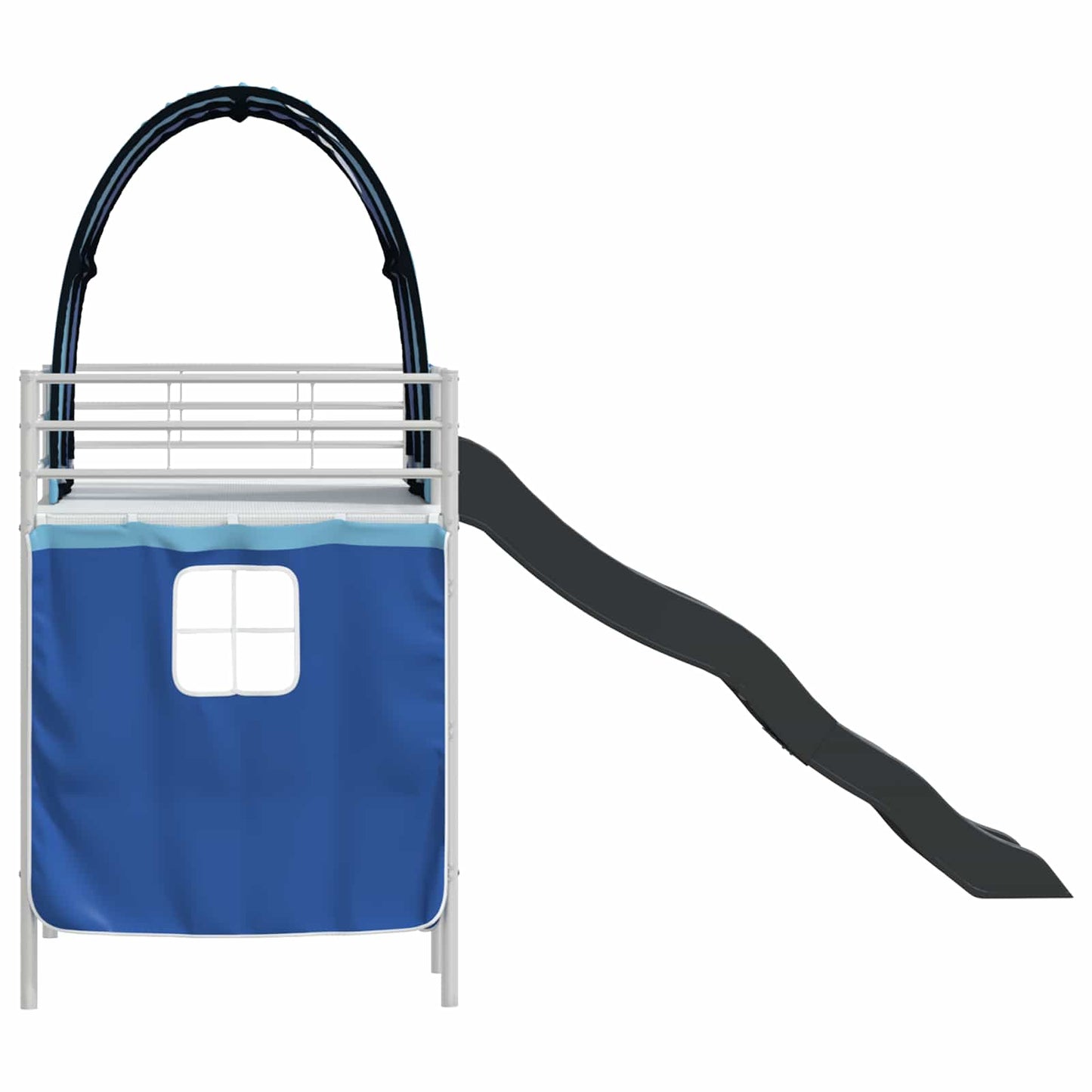 vidaXL Κρεβάτι κουκέτας για παιδιά Λευκό και Μπλε 74,5 x 190 εκ.