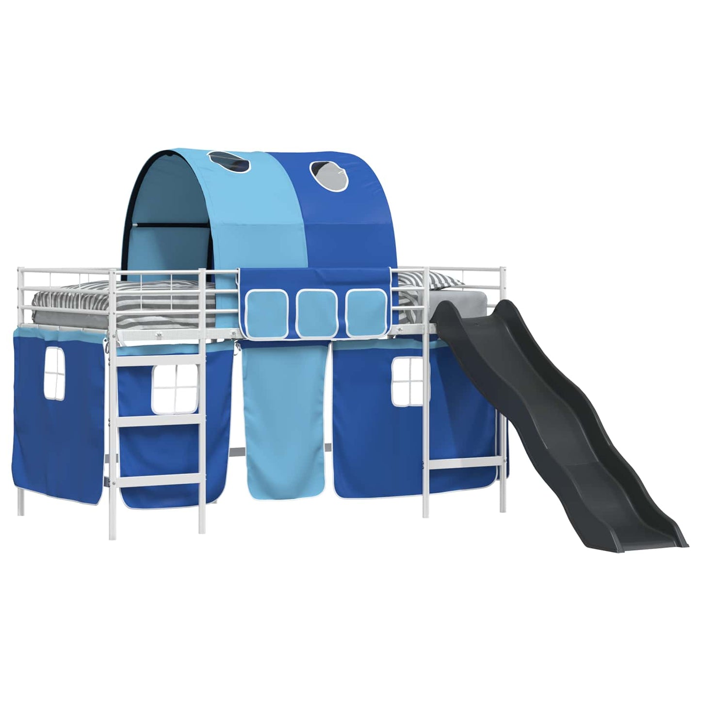 vidaXL Κρεβάτι κουκέτας για παιδιά Λευκό και Μπλε 99,5 x 200 εκ.