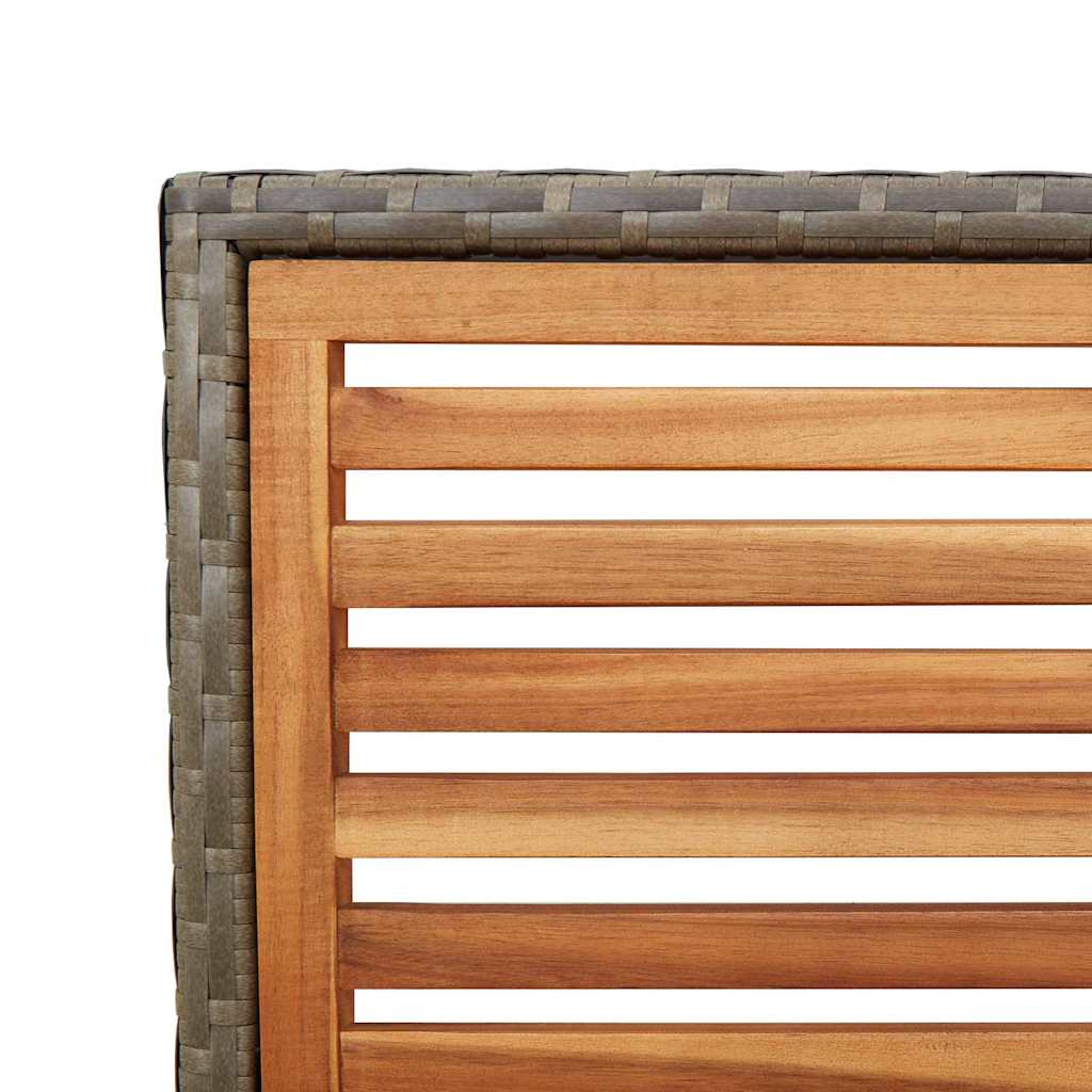 vidaXL Καρέκλες κήπου που σωριάζονται 4 pcs Καφέ και Γκρίζο