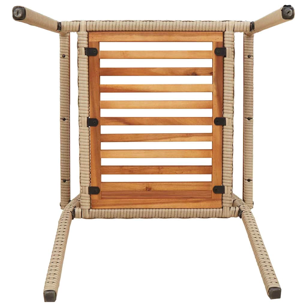 vidaXL Καρέκλες κήπου που σωριάζονται 4 pcs Καφέ και μπεζ