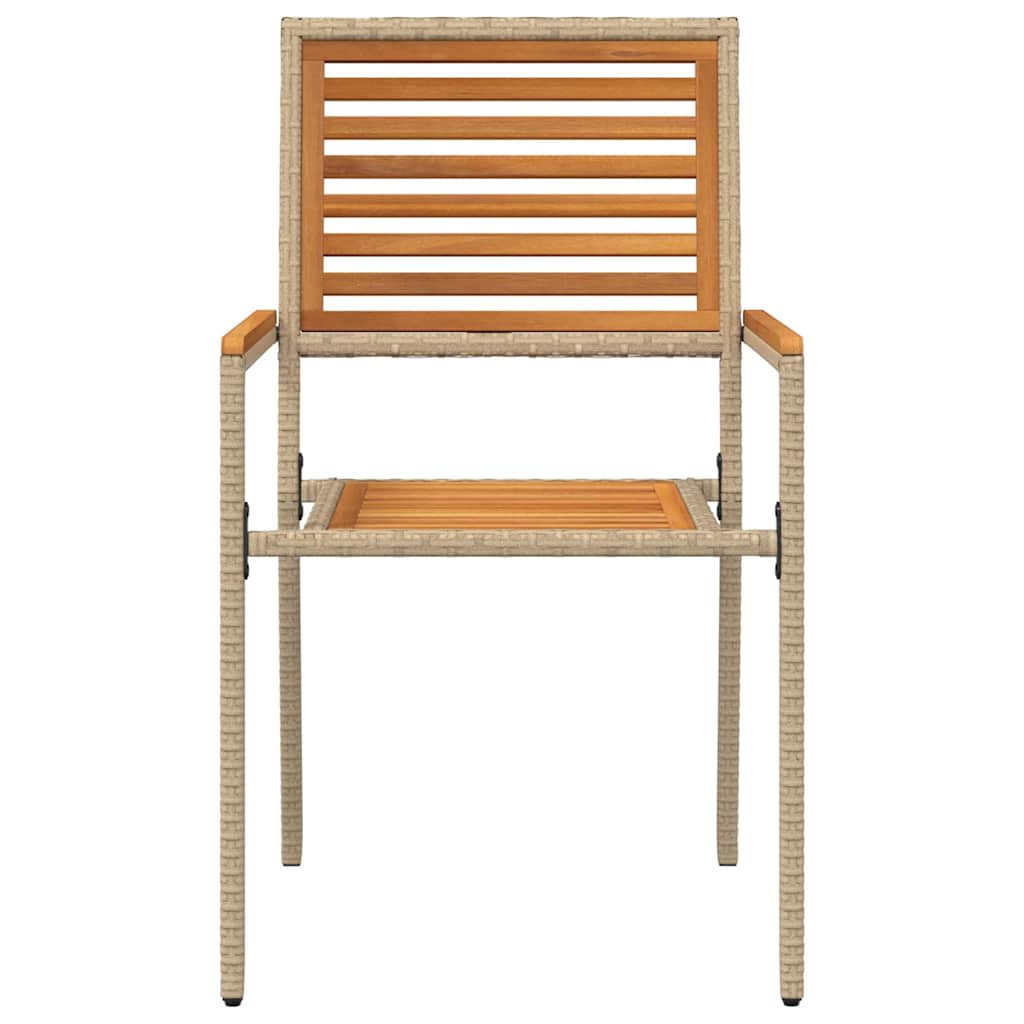 vidaXL Καρέκλες κήπου που σωριάζονται 4 pcs Καφέ και μπεζ