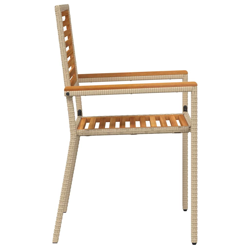 vidaXL Καρέκλες κήπου που σωριάζονται 4 pcs Καφέ και μπεζ