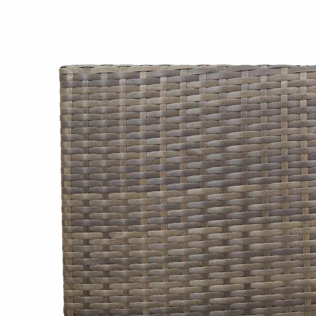 vidaXL Καρέκλες κήπου που σωριάζονται 4 pcs Γκρι και Καφέ