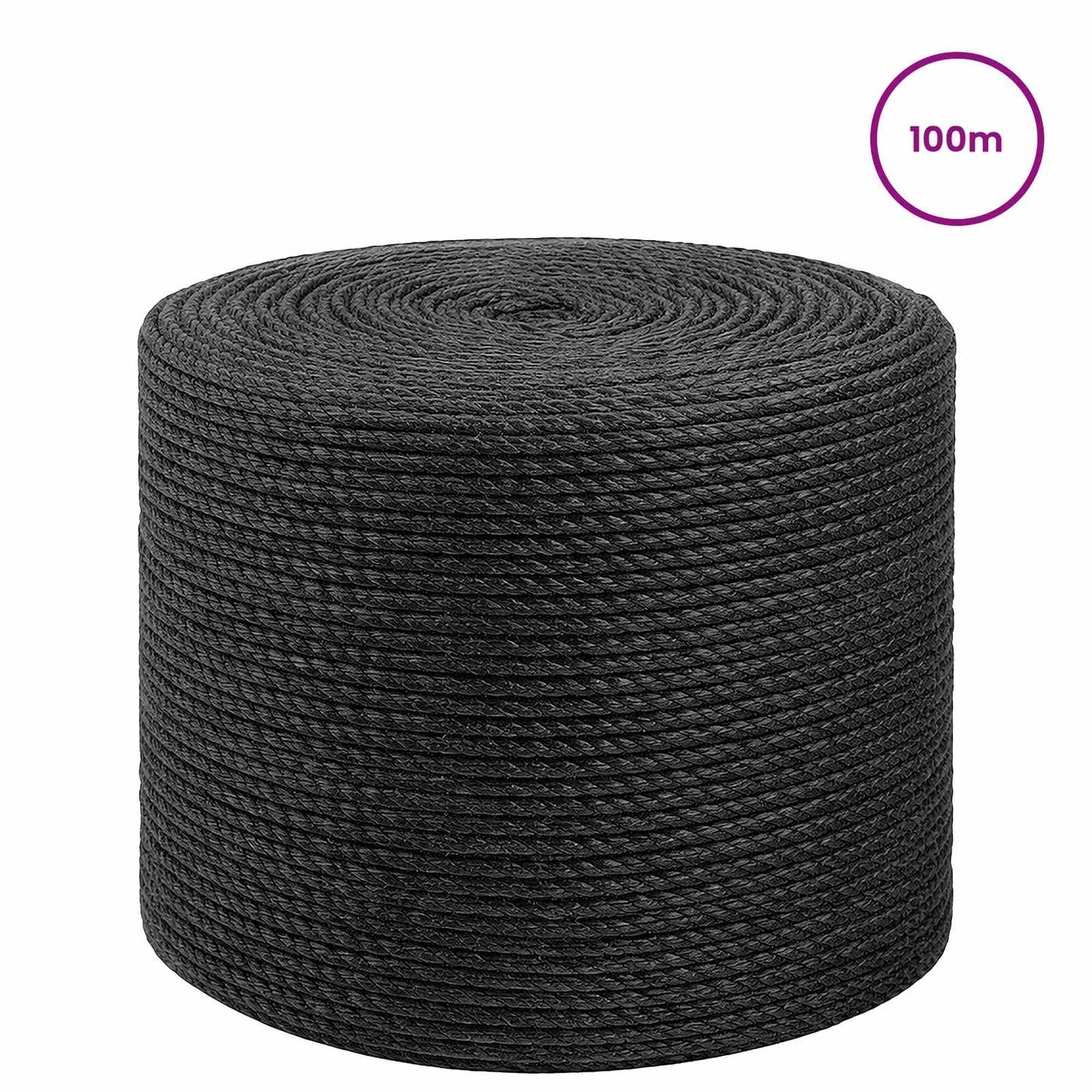 vidaXL Σχοινί γιούτας 2 τμχ. 2 mm Μαύρο 100% Τζούτα Tossa