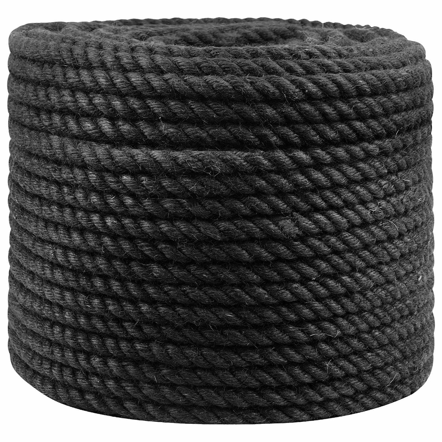 vidaXL Σχοινί Από Τζute 10 mm Μαύρο 100% Τζούτα Tossa
